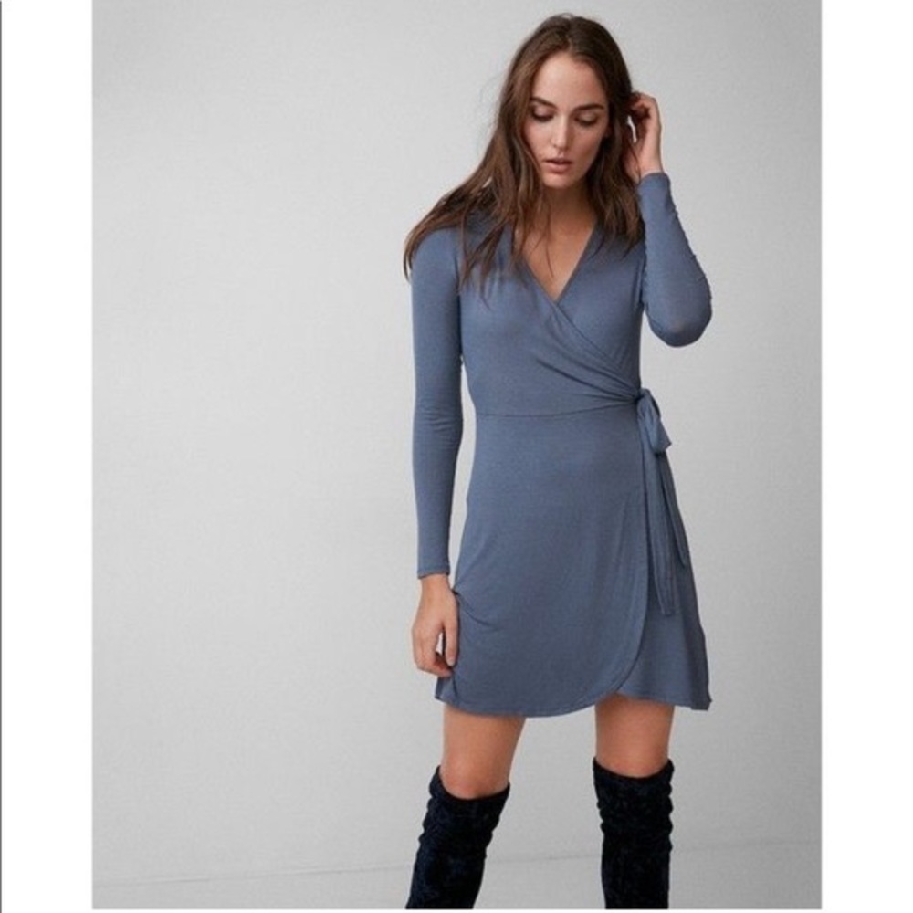 XXS Express Wrap Dress, Slate Blue